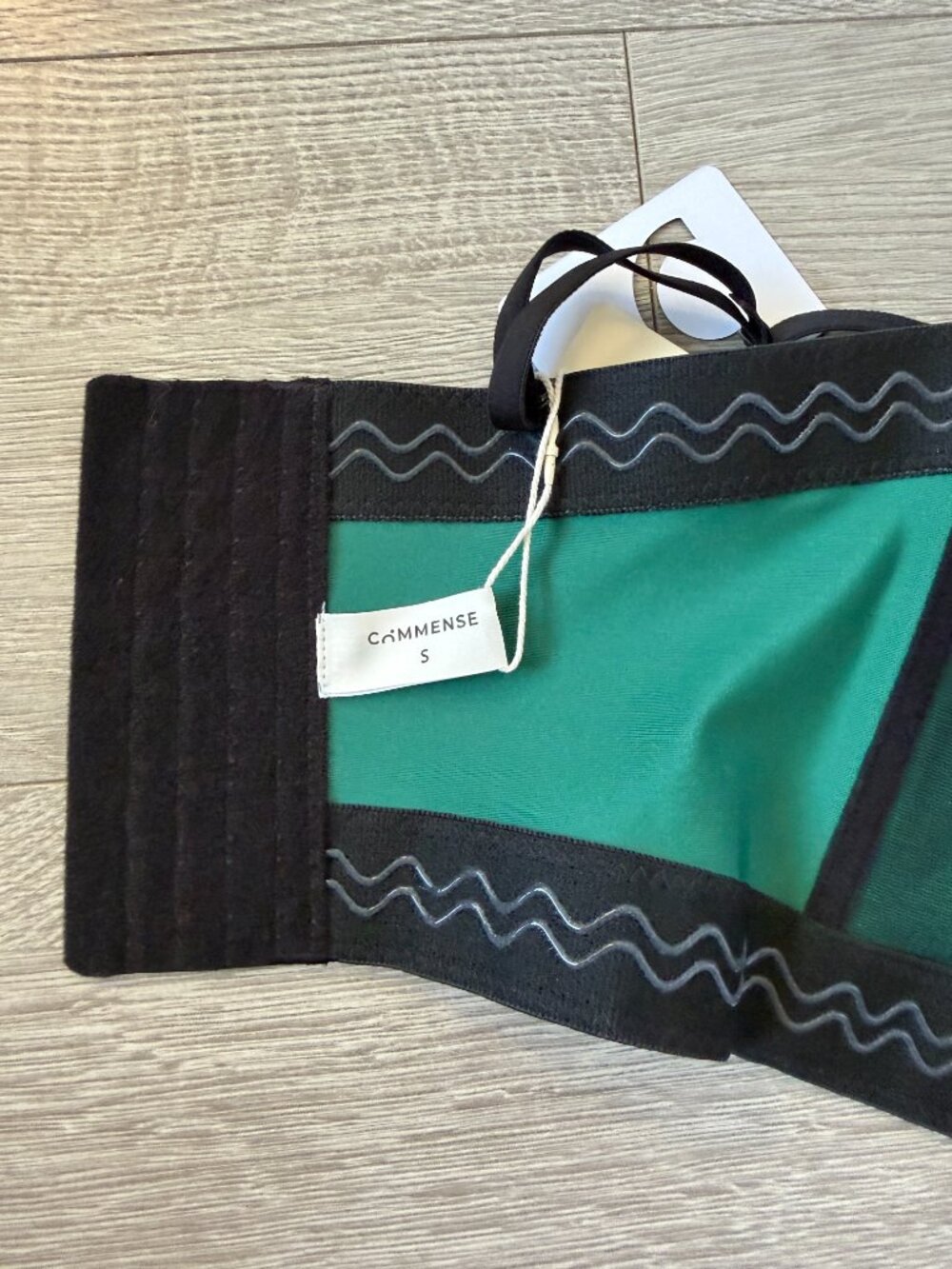 Commense Green Velvet Bustier Corset Crop Top Size Small NWT - Picture 8 of 9
